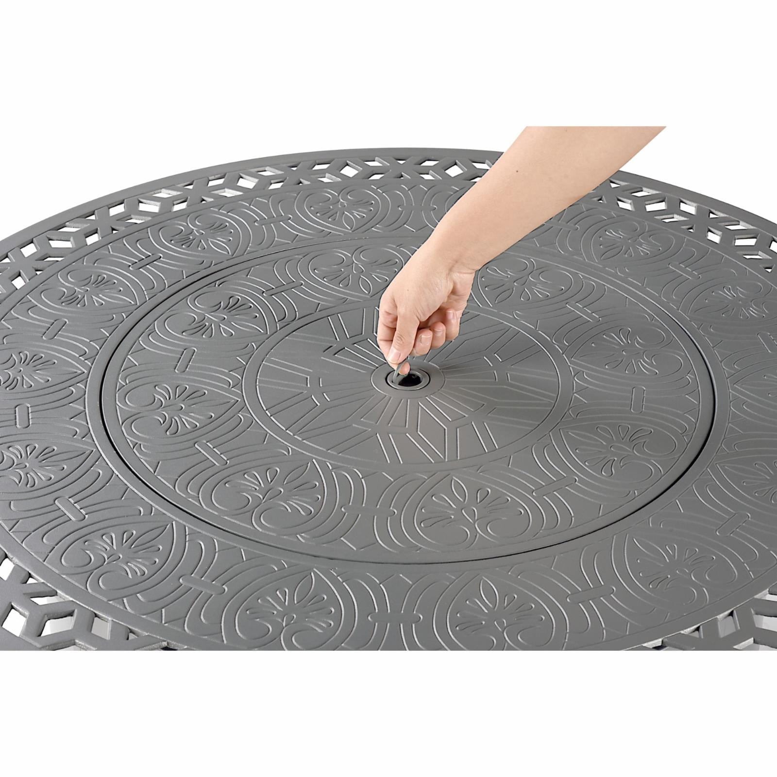 Oakland Living Lima 44 in. Round Propane Fire Pit Table