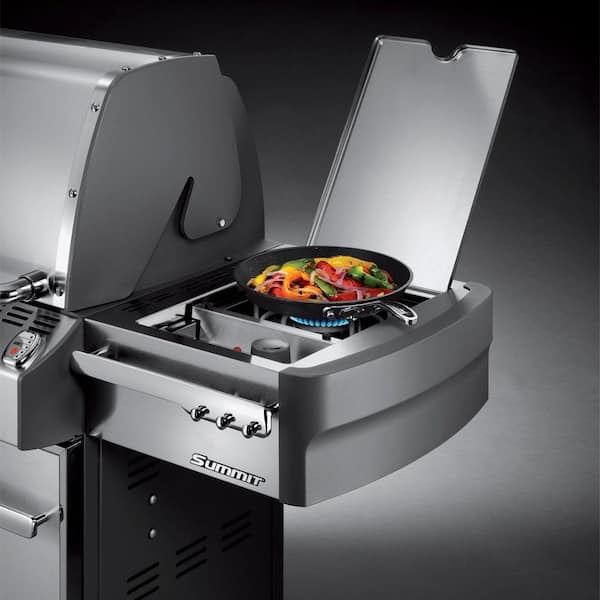 Summit S-670 6-Burner Natural Gas Grill in Stainless Steel with Built-In Thermometer and Rotisserie