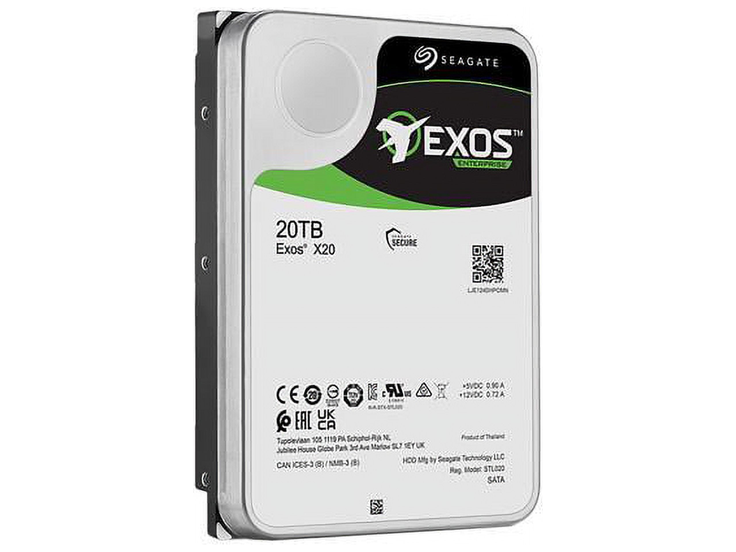 Seagate Exos X20 ST20000NM007D 20TB 7200 RPM 256MB Cache 3.5