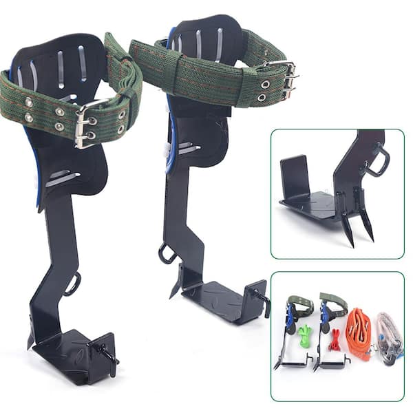 Tree Climbing Spike Set Safety Non-Slip Belt Straps Portable Tree Climbing Tool