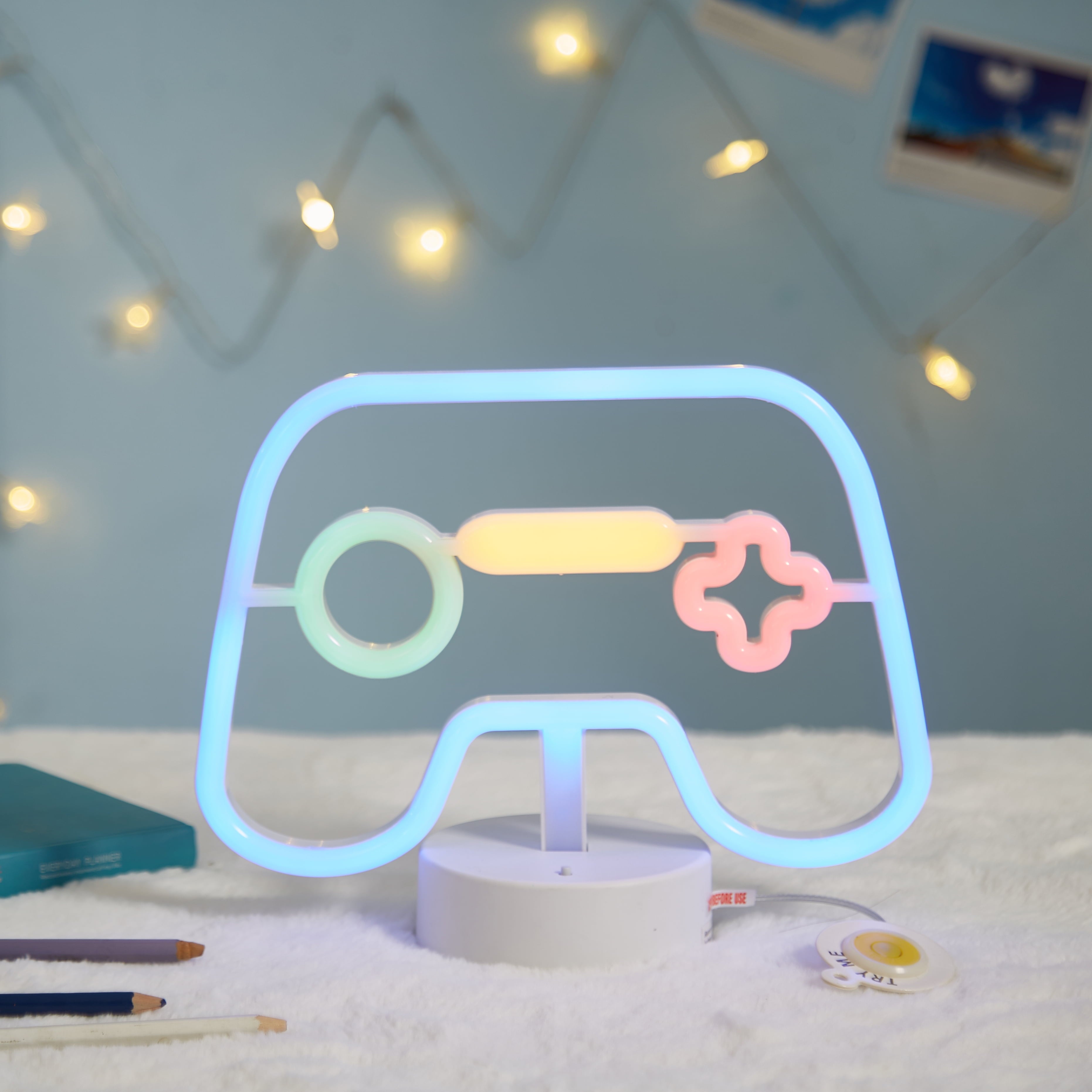 Neon LED Kids Table Lamp, Your Zone, Gaming Controller