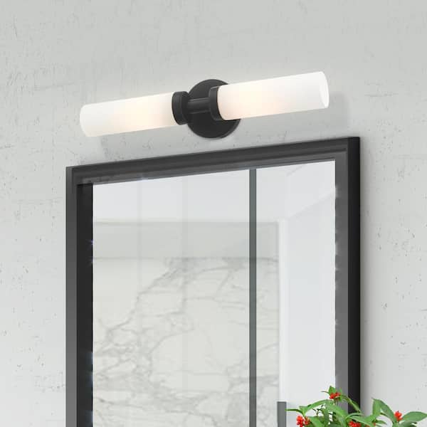 Aspen 2 Light Black ADA Vanity Sconce