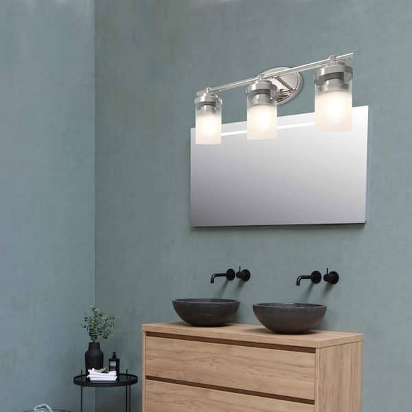 3-Light Silver Vanity Light