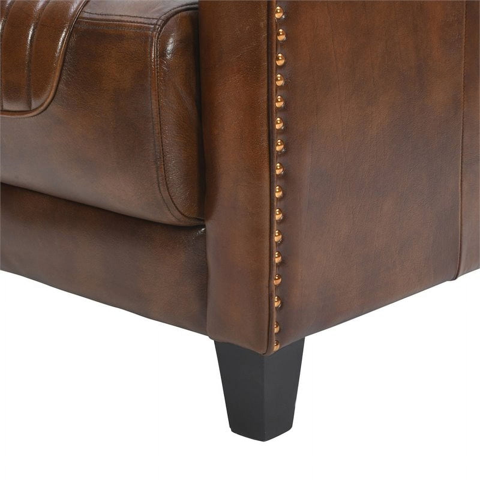 Alma Artte Tomcat Top Grain Leather Armchair in Marabou Dark Brown
