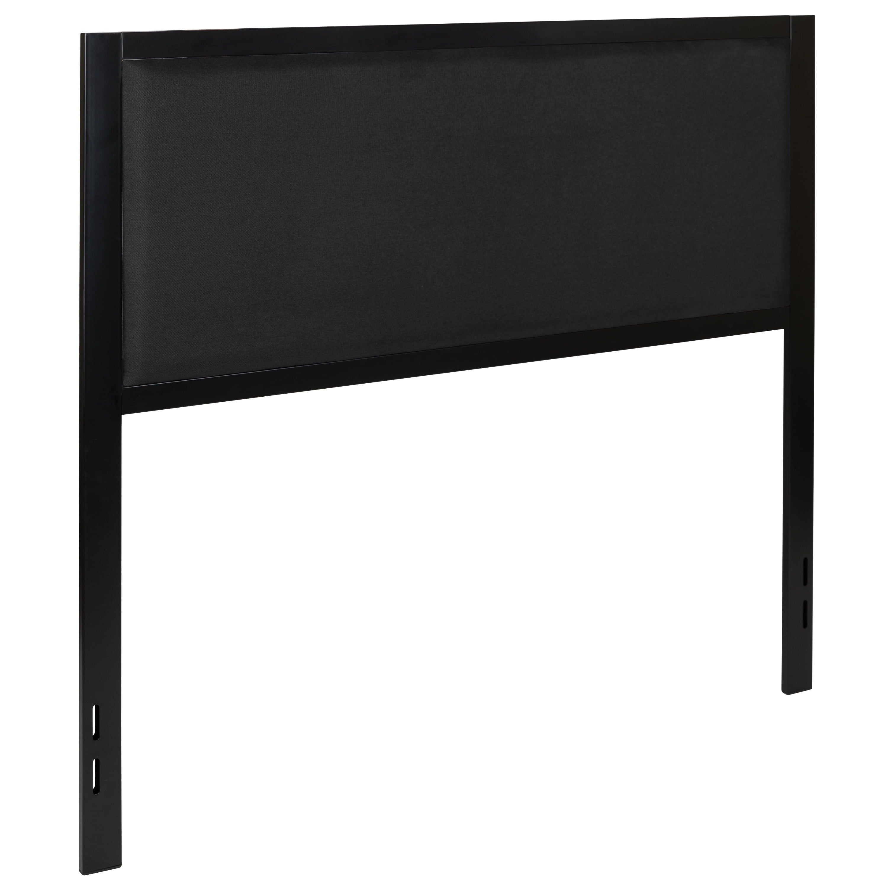 BizChair Metal Upholstered Full Size Headboard in Black Fabric