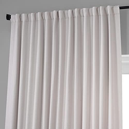HPD Half Price Drapes BOCH-LN-DW-P Extra Wide Linen Room Darkening Curtain (1