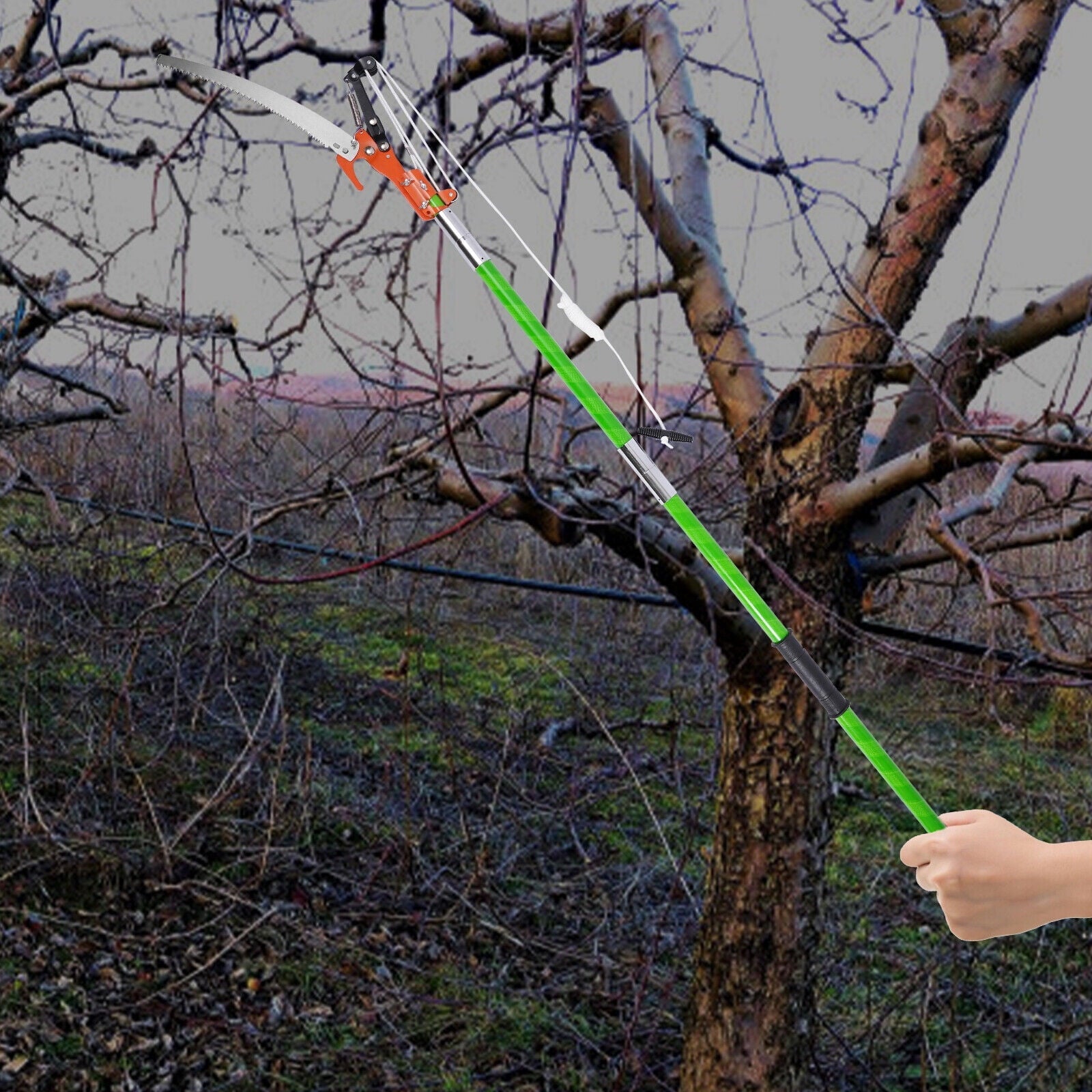 Tree Pole Pruner Tree Saw Branch Long Reach Limb Cut Tree Pole Pruner Saw 26Foot
