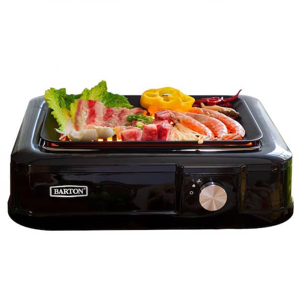 1650-Watt in Black with Drip-Tray Electric Smokeless Infrared Indoor Grill