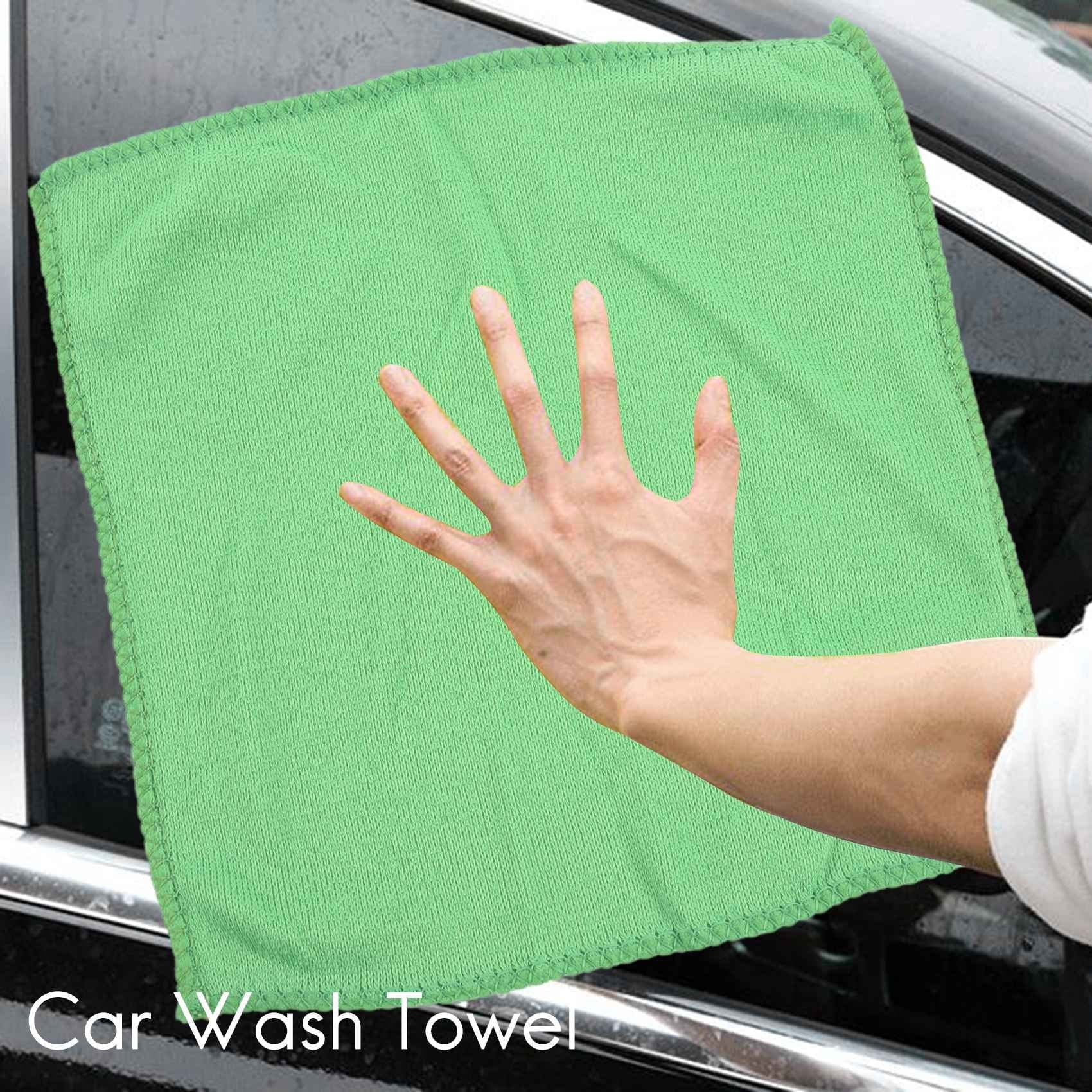 Winyuyby 10pcs Practical Soft New Car Wash Towel Cleaning Duster Auto Detailing Green Microfiber Green