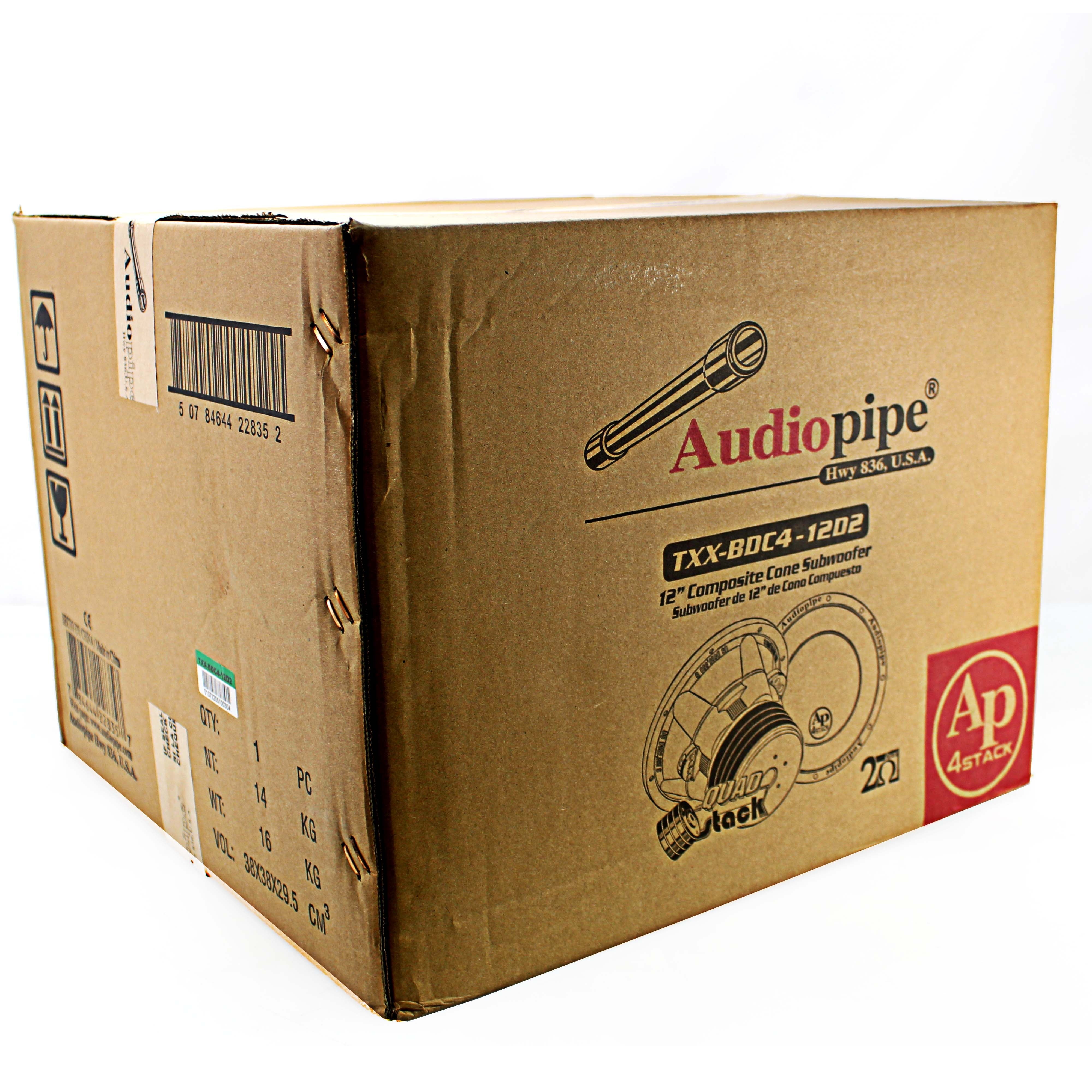 AudioPipe TXX-BDC4-12D2 12 Inch 2,200 Watt Dual 2 Ohm Subwoofer Car Audio System