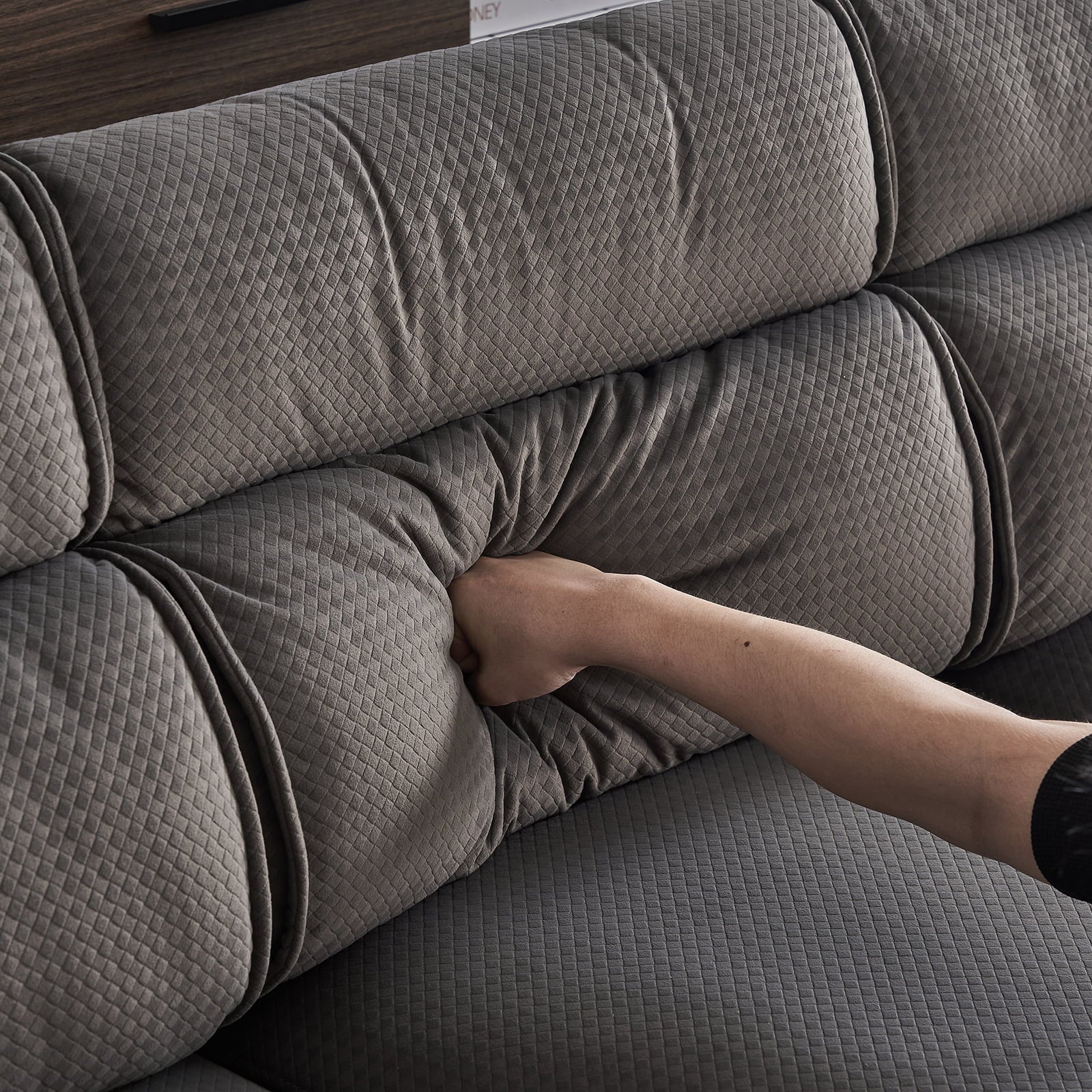 Ktaxon L Shape Sectional Sofa with Reversible Chaise, 112