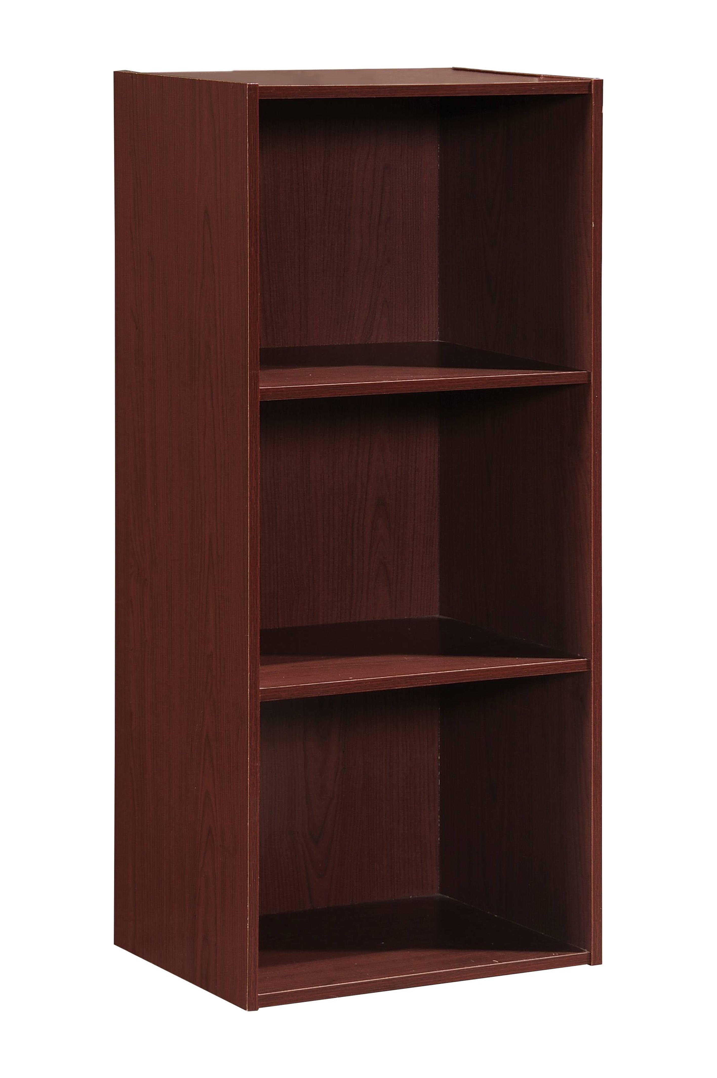 Hodedah 3-Shelf Bookcase in Black