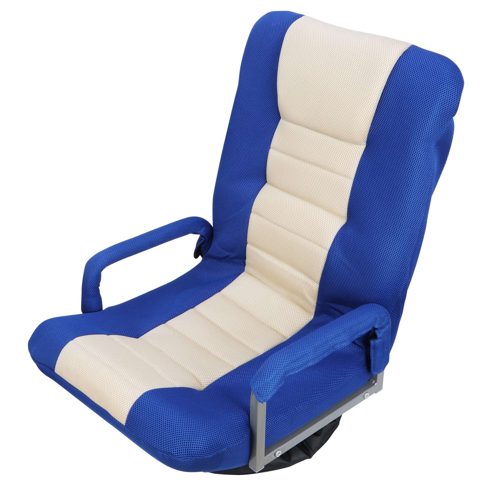 ZenStyle Adjustable & Has Arms Swivel Gaming Chair, Blue and Beige