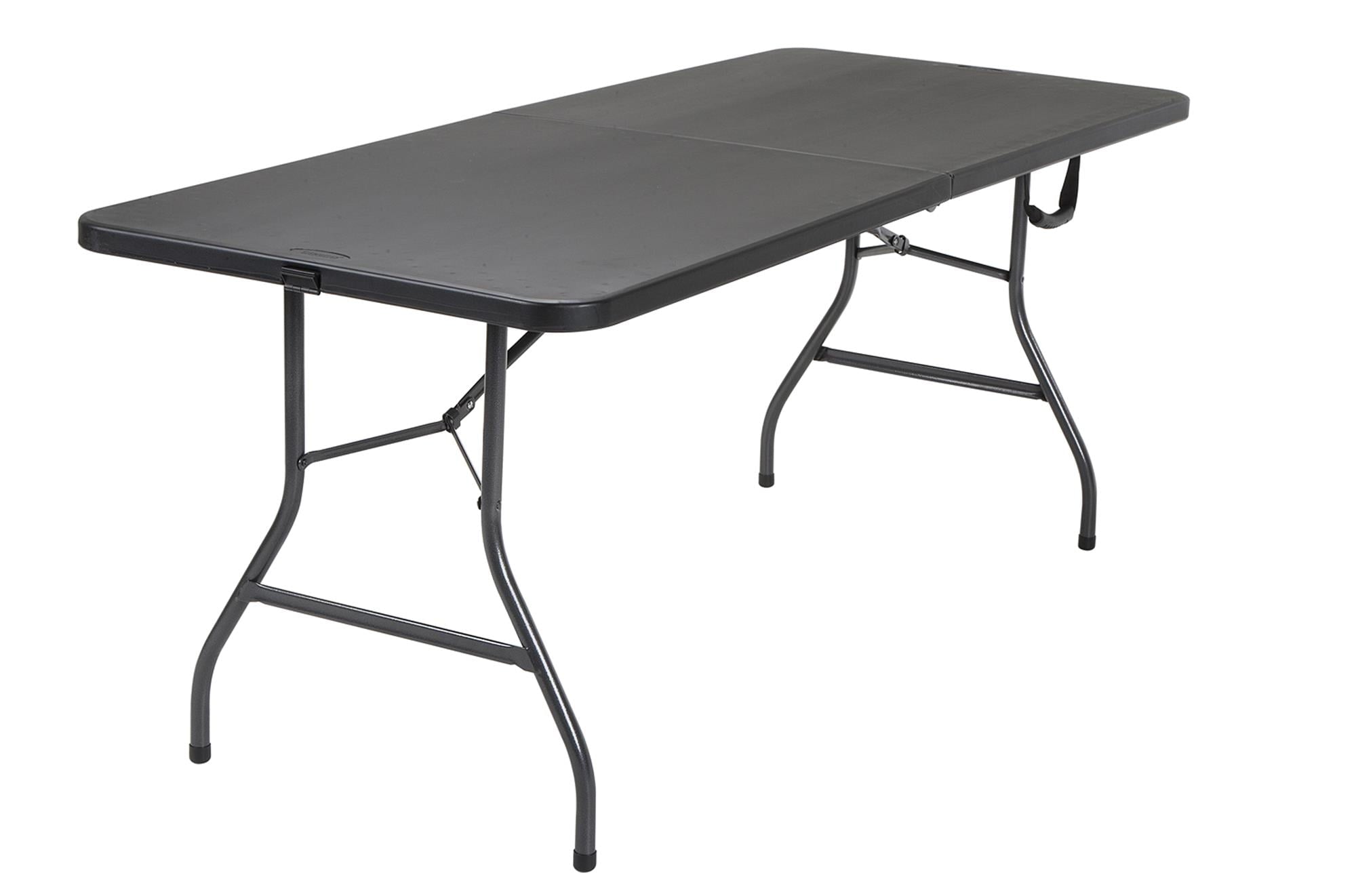 Cosco 6 Foot Centerfold Folding Table, Black