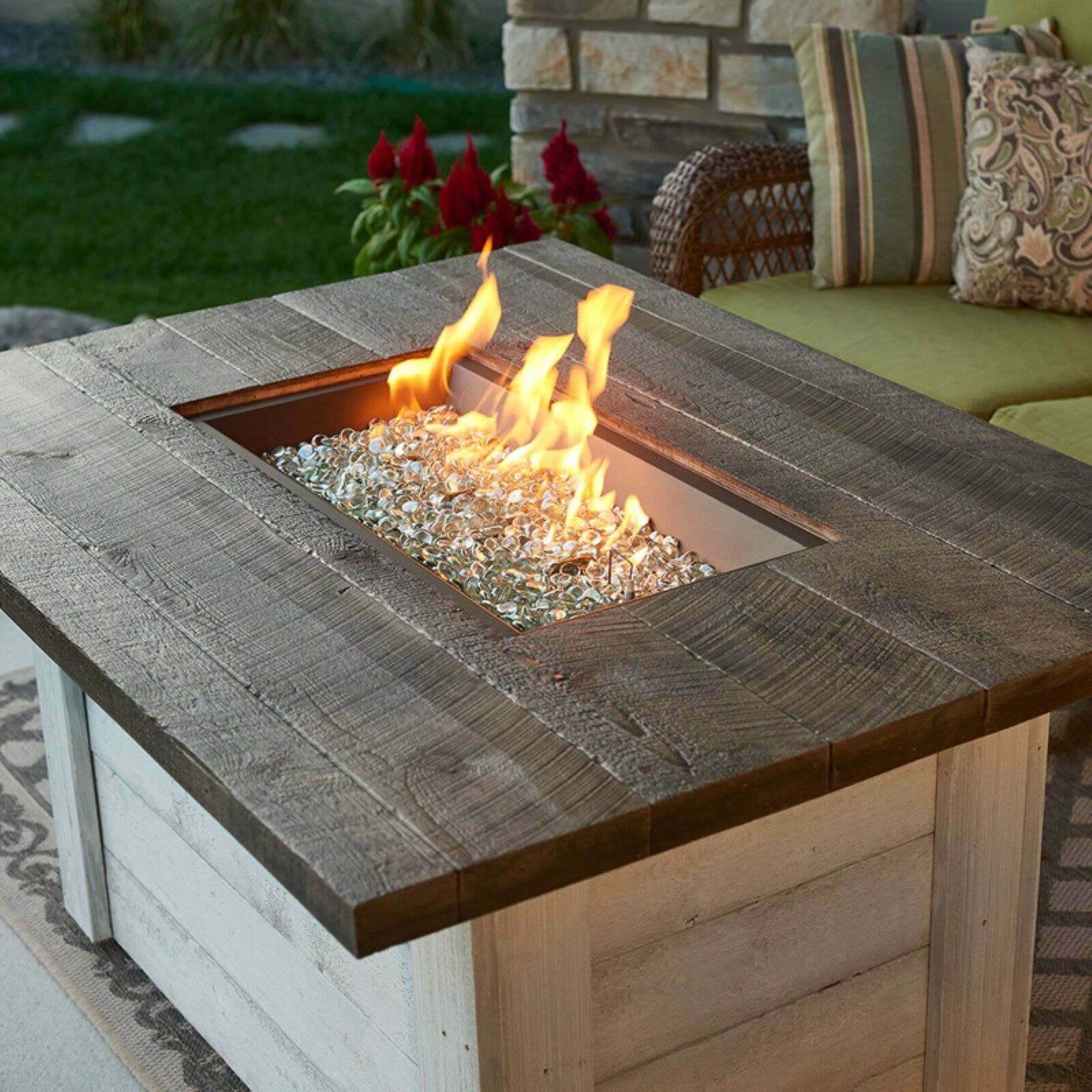 Outdoor GreatRoom Alcott Rectangular Gas Fire Pit Table