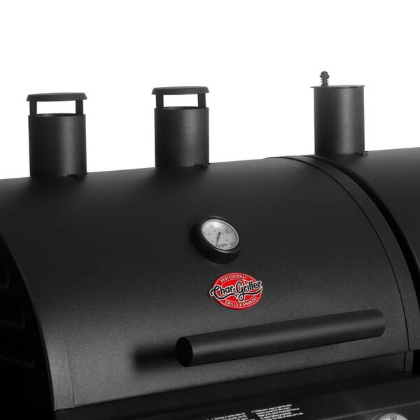Double Play 1,260 sq., in. 3-Burner Gas and Charcoal Grill in Black