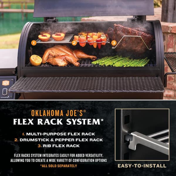 Rider 1200 DLX Pellet Grill and Smoker in Black with 1,234 sq. in. Cooking Space