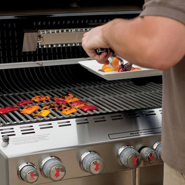 Summit S-670 6-Burner Natural Gas Grill in Stainless Steel with Built-In Thermometer and Rotisserie