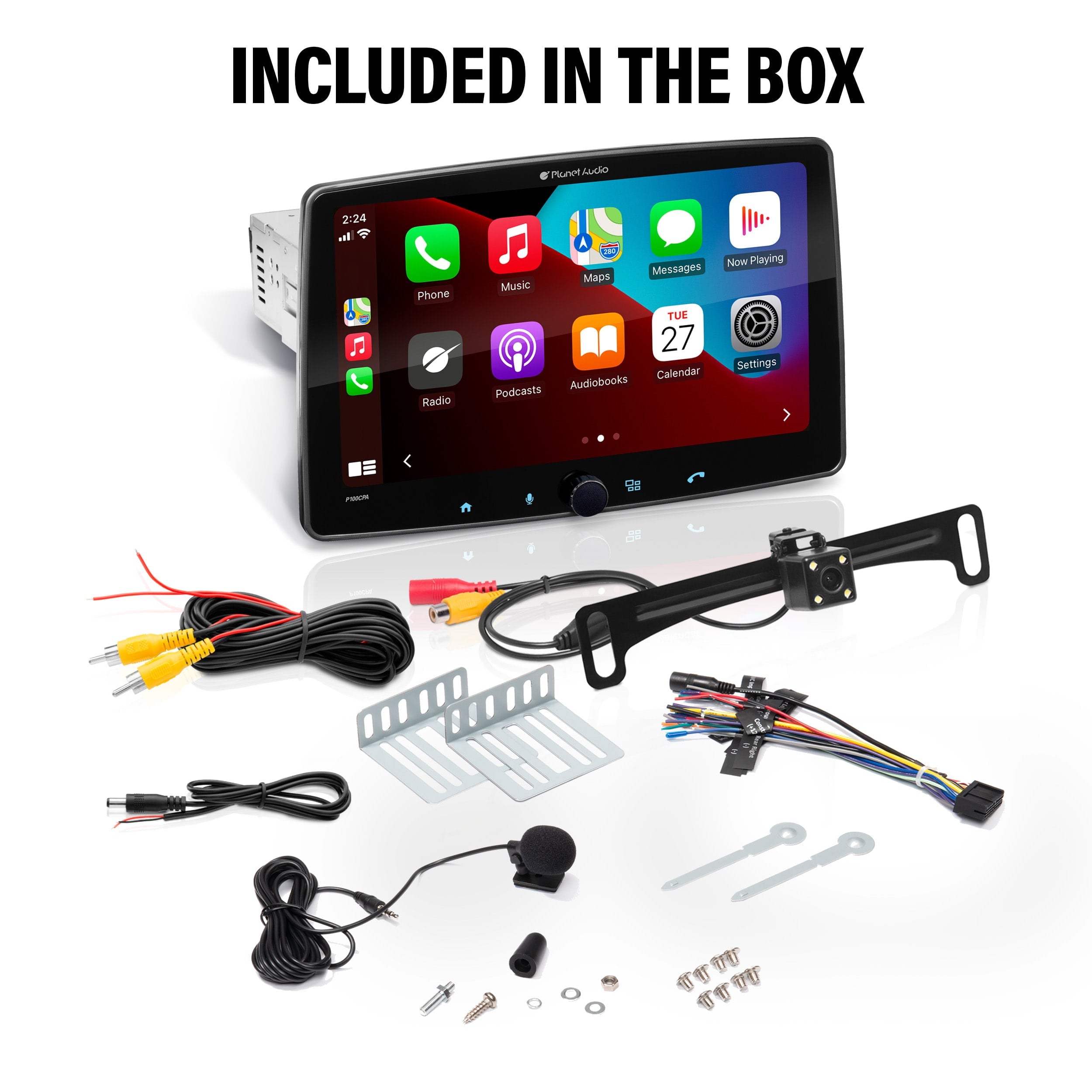 Planet Audio P100CPAC Apple CarPlay Android Auto Car Audio Stereo System