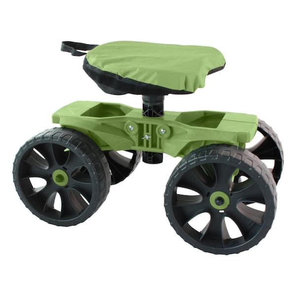 Wheelie Scoot with Comfort Cushion, Quality Utility Work Stool with Height Adjustable Seat