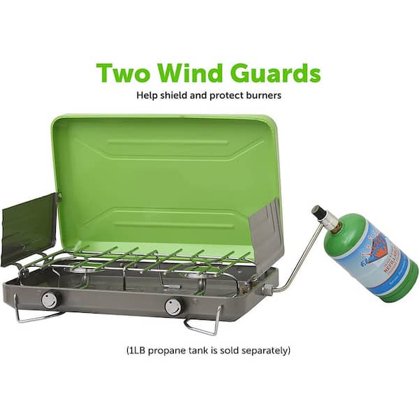 2-Burner High Output Portable Table Top Propane Camping Stove