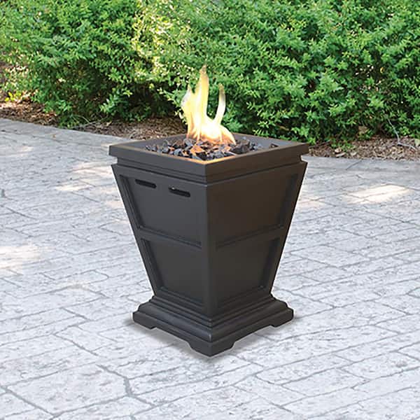 11 in. W x 11 in. D Tabletop LP Gas Fire Pit with Electronic Ignition and Lava Rocks