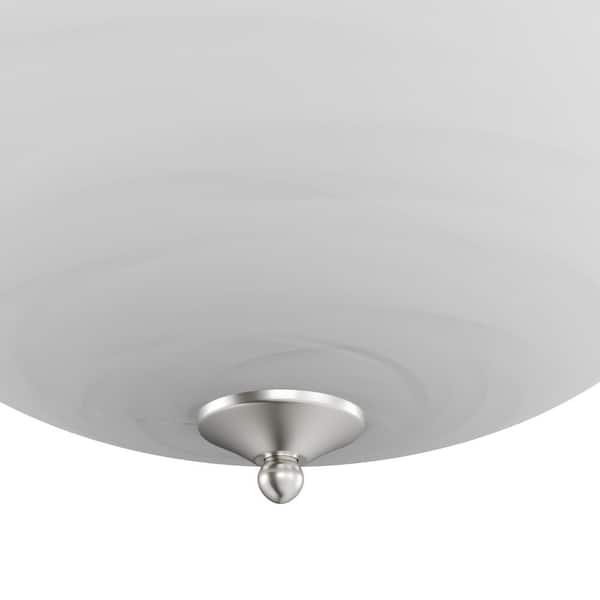 Essentials 2-Light Satin Nickel Flush Mount