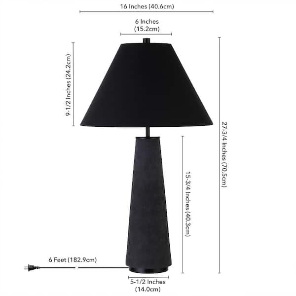Ingalls 28 in. Matte Black Table Lamp