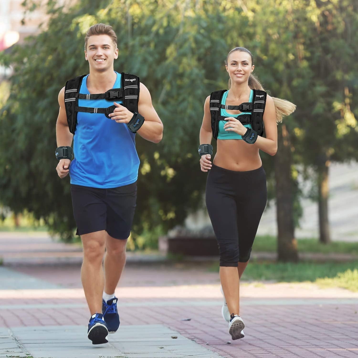 Yes4All 8lbs Weighted Vest + Ankle Weight 1lbs Pair