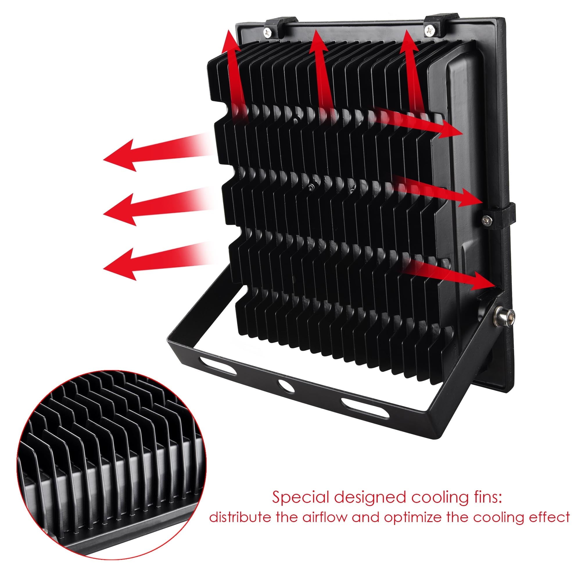 DELight 50W 2 Pack LED Flood Light 5000LM Lawn Security Spotlight Cool White 6500K IP66 150W Halogen Bulb Equivalent