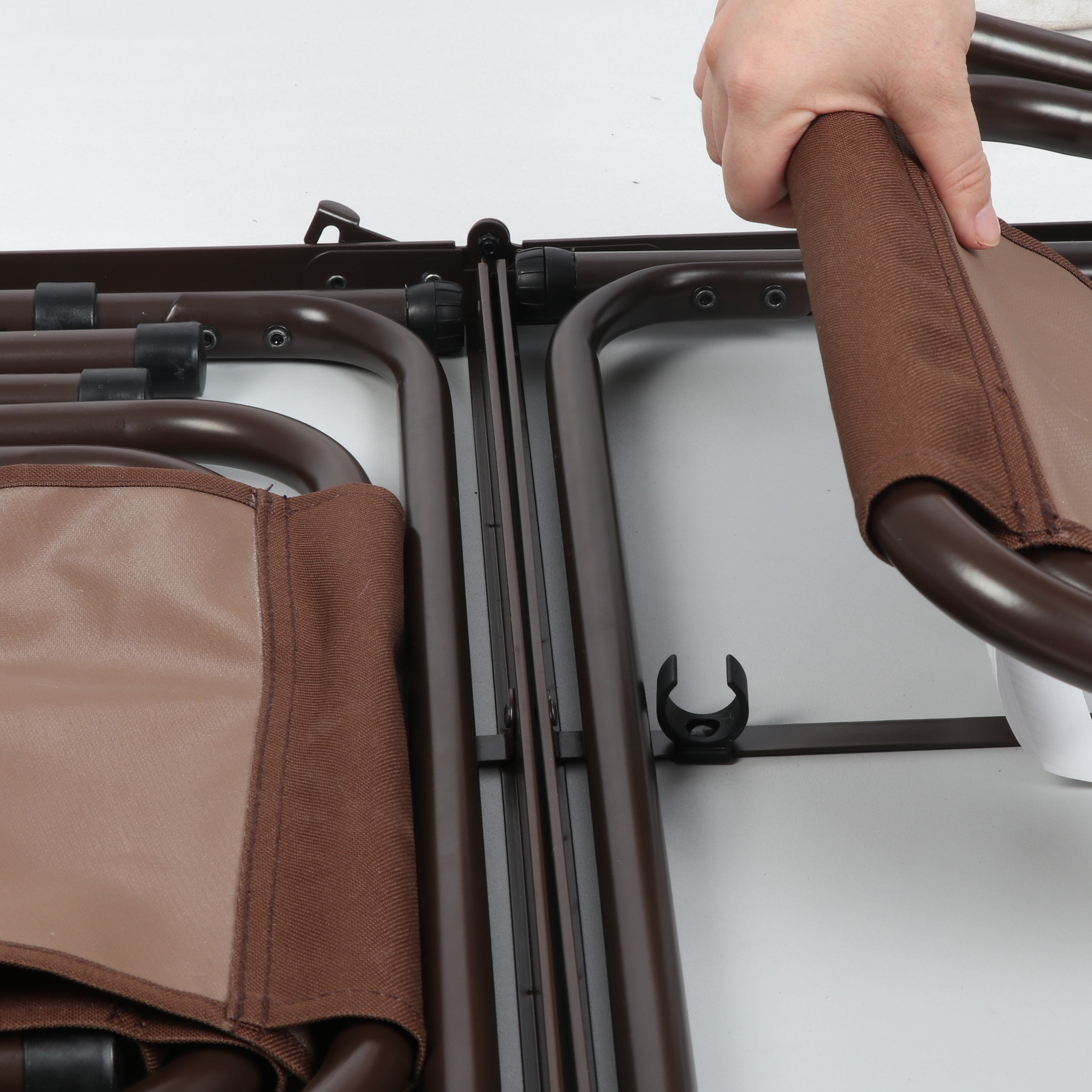 Ozark Trail Durable Steel and Aluminum Table and Stools, Open Dims 19.29