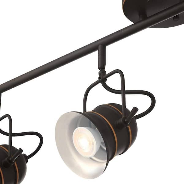 Boswell 3 ft. 4-Light Oil-Rubbed Bronze with Highlights Track Light Kit