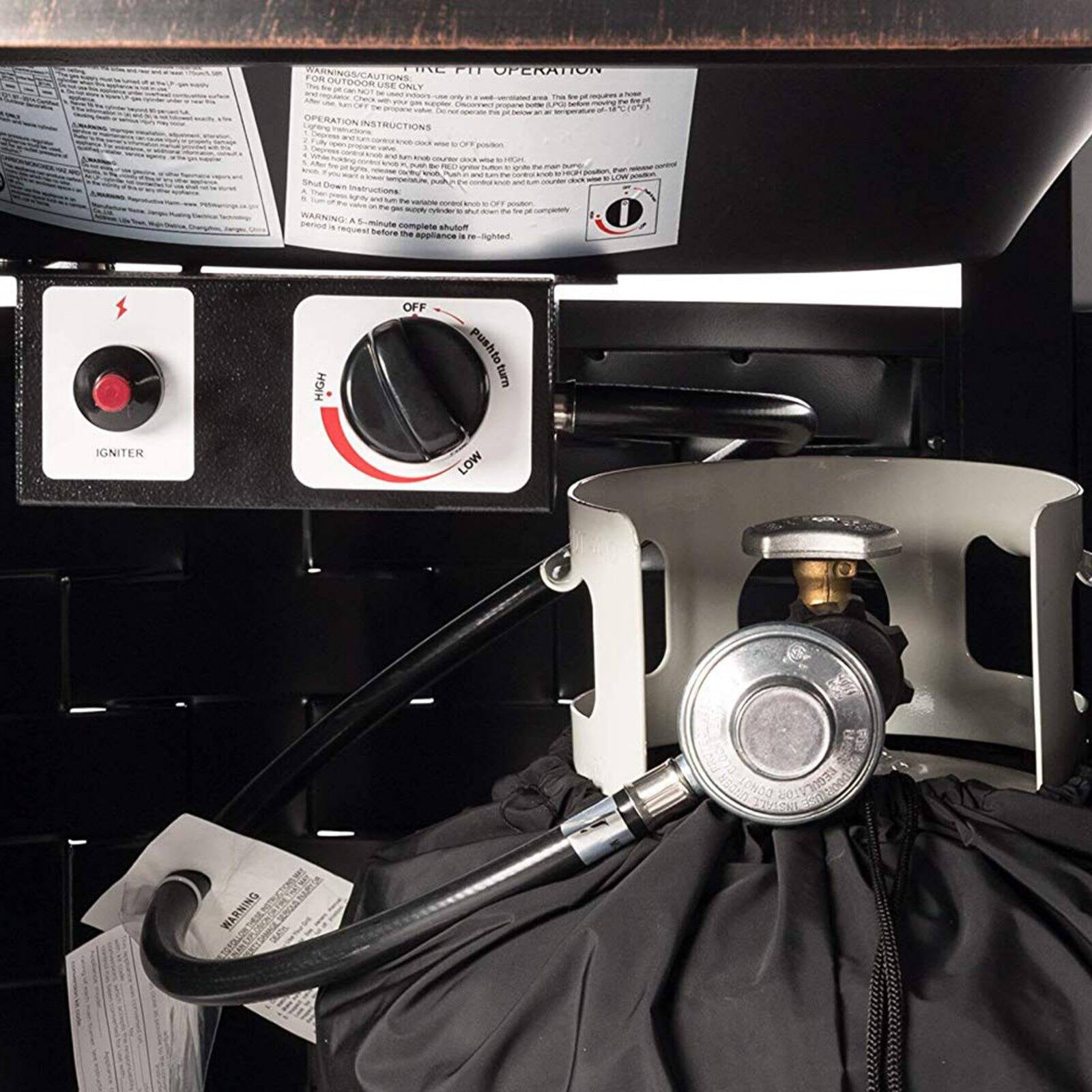 Oakland Living Nobu 44 in. Round Propane Fire Pit Table