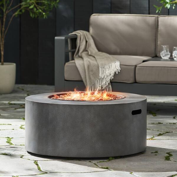 Reign Concrete Circular Metal Fire Pit (No Tank Holder)
