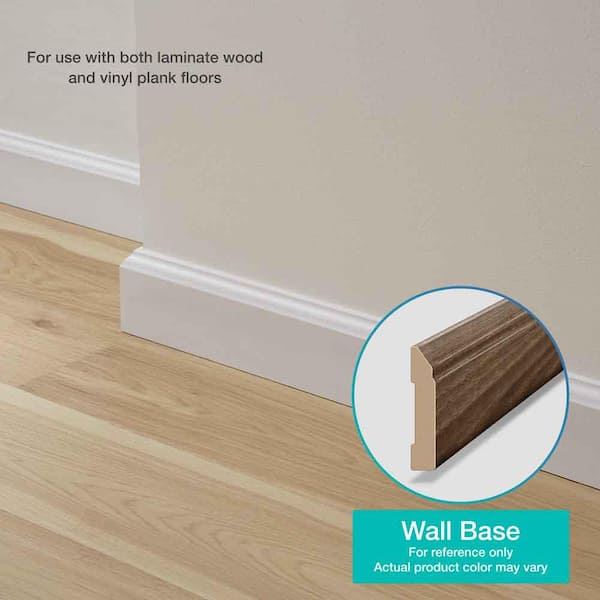 White 0.62 in. T x 3.3 in. W x 94.5 in. L Base Molding