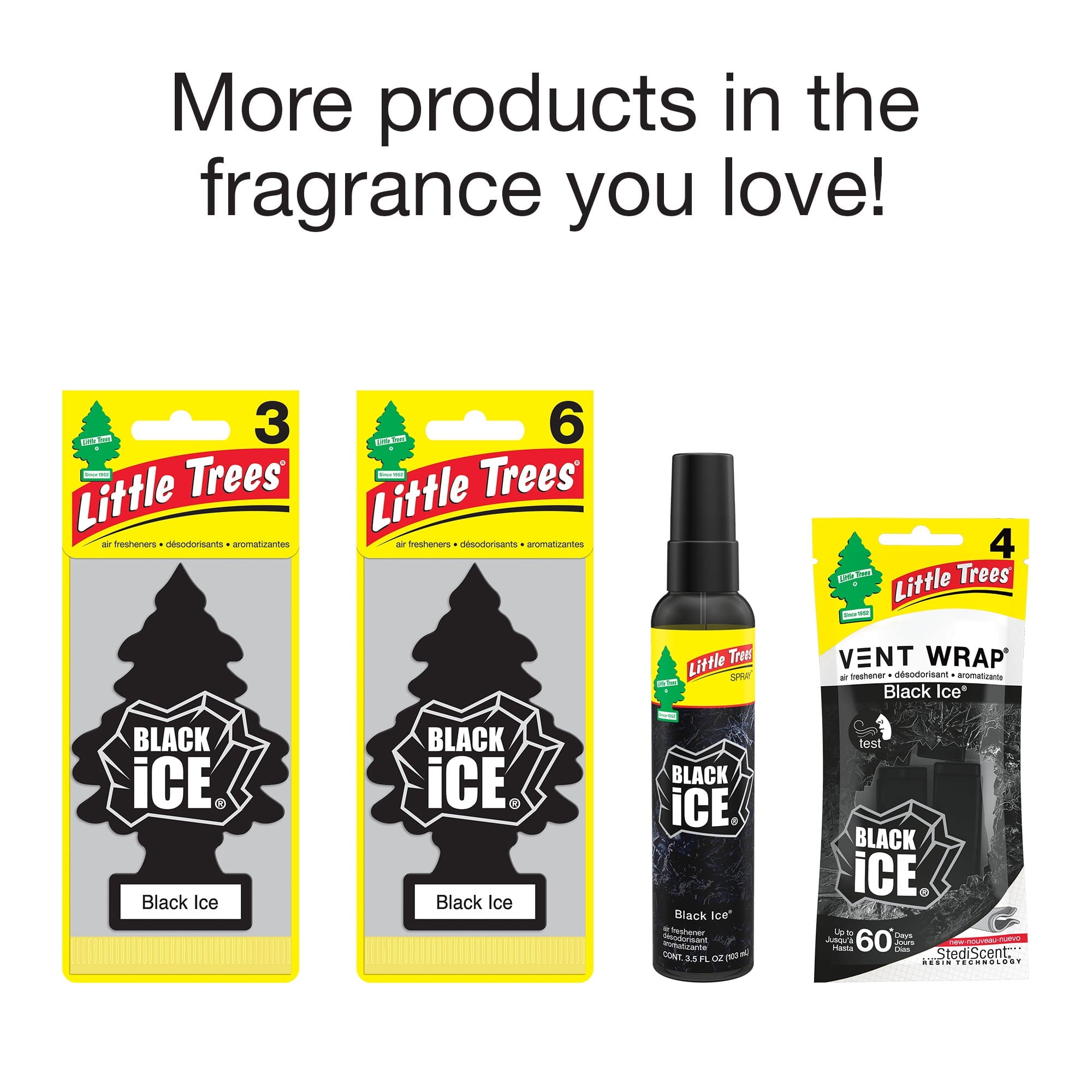 Little Trees Air Freshener Fiber Can Black Ice 1.05 oz