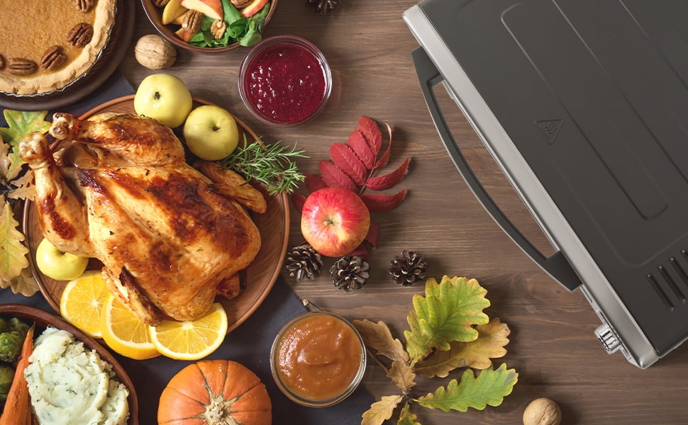 LNC Air Fryer Toaster Oven 12-in-1 Countertop Oven with Speedy Convection, Large 34 QT Capacity, 1750W, Stainless Steel - Black