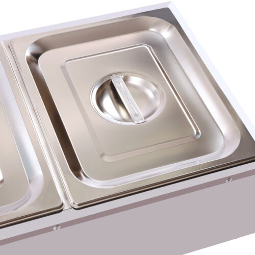 Food Warmer Steam Table Countertop 2-Pan Station Stainless Steel 110V