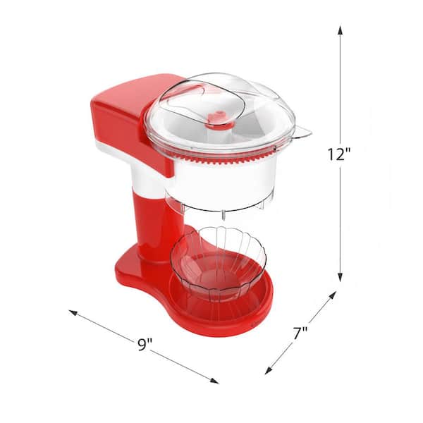 32 oz. Red Countertop Shaved Ice Snow Cone Machine