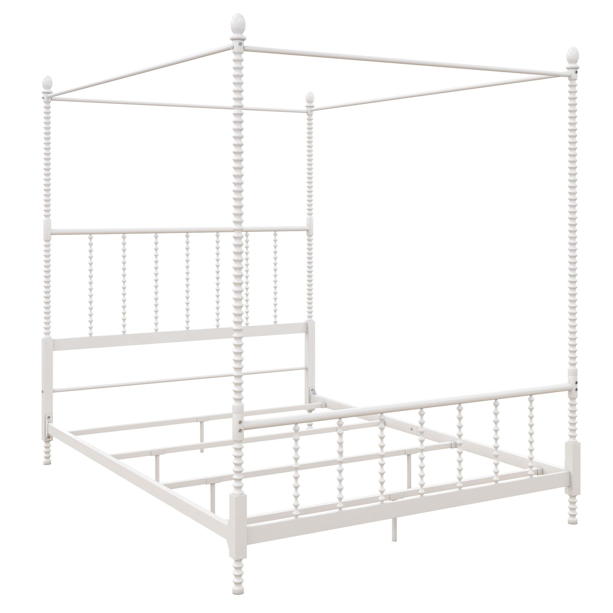 Teen Novogratz Hayden Metal Canopy Bed, Full, White