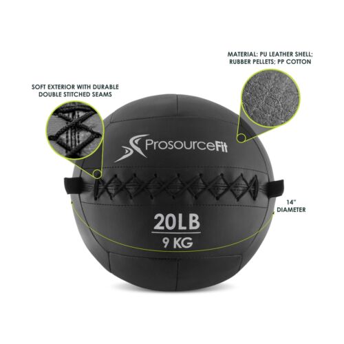 ProsourceFit Soft Medicine Balls for Wall Balls and Full Body Dynamic Exercis...