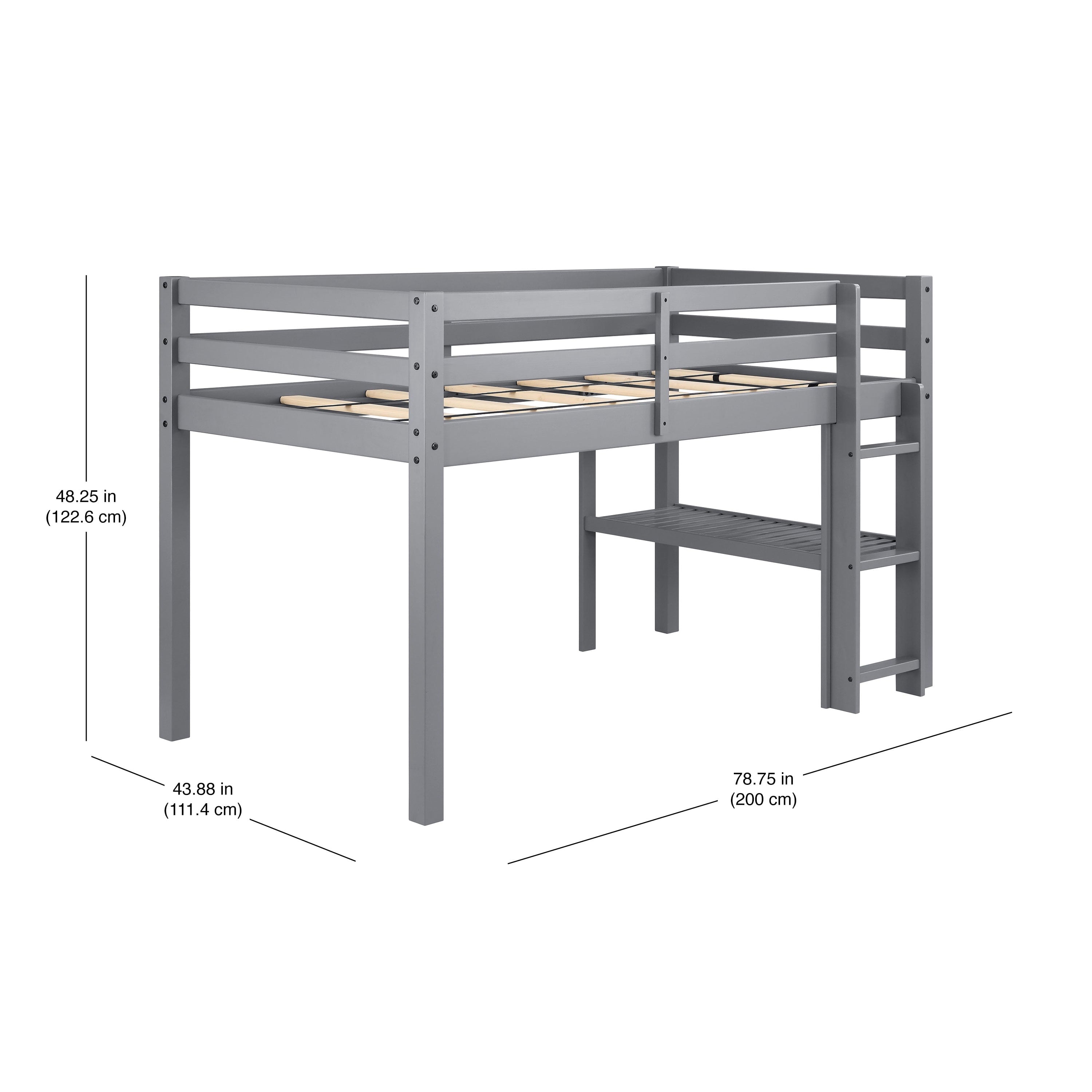 Better Homes & Gardens Twin Loft Bed with Shelf