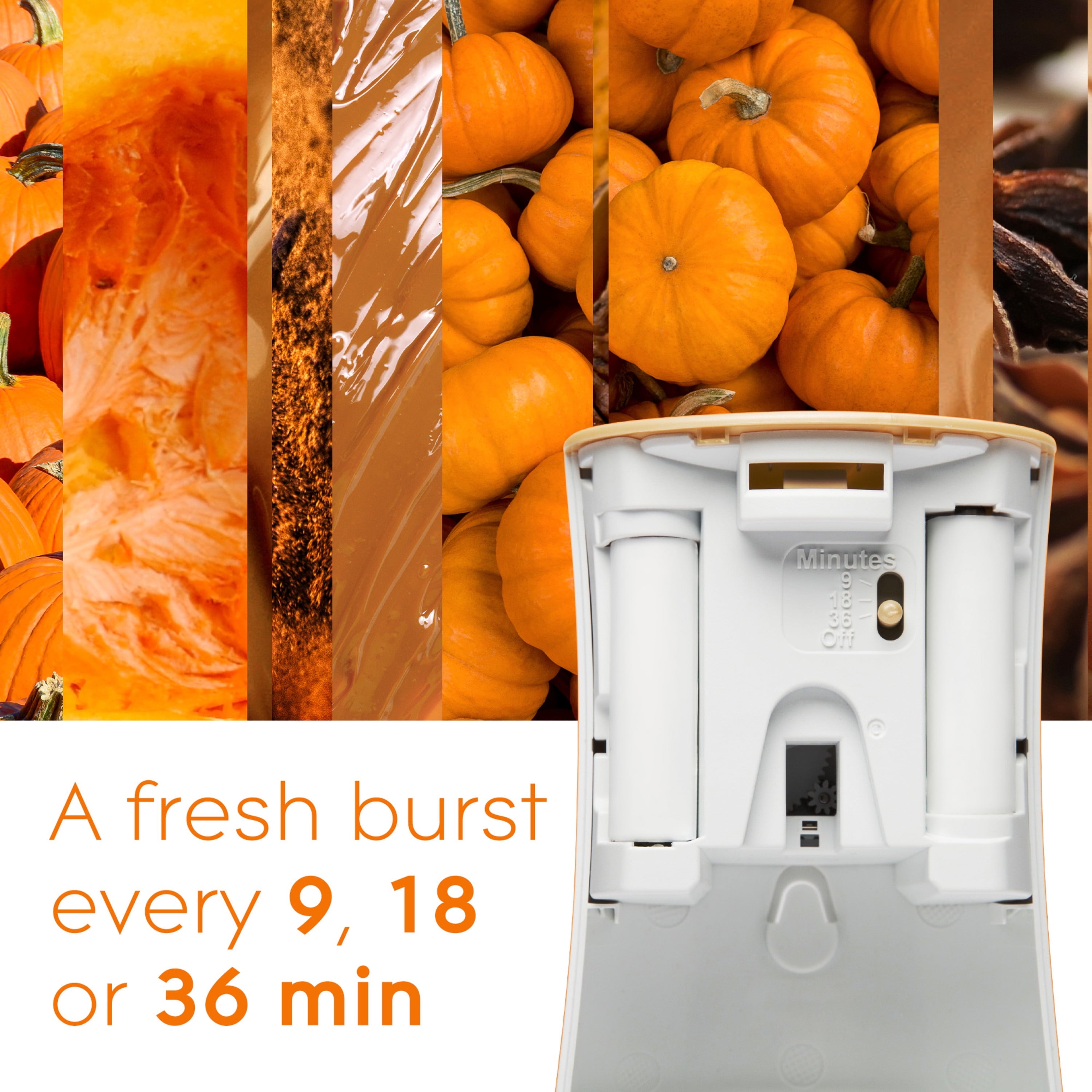 Glade Automatic Spray Refill, Air Freshener, Golden Pumpkin & Spice, 2 Refills, 6.2 oz Each