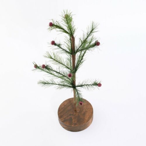 Primitive Farmhouse 13" Red Berry Feather Tree Country Craft