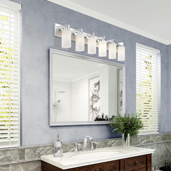 West Lake 6 Light Polished Chrome Bath Vanity Light