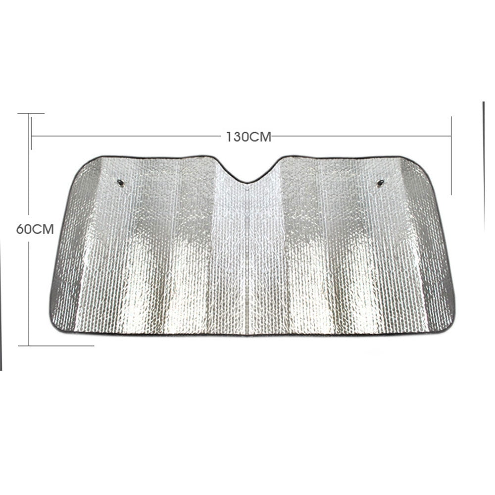 Heat Reflective Visor Car Auto Foldable Windshield Visor Sun Shade Heat Reflective Sun Shield (Silver)