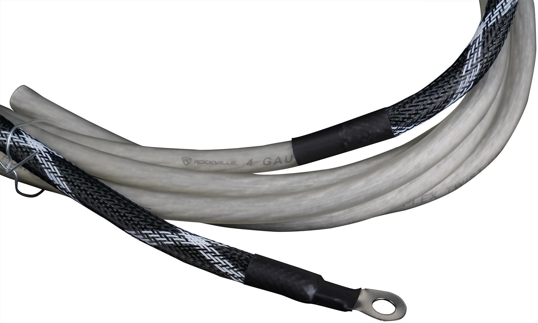 Rockville RXM-F4 Marine 4 Channel Amplifier 2400w Peak/600w RMS+PA Mic+Amp Kit