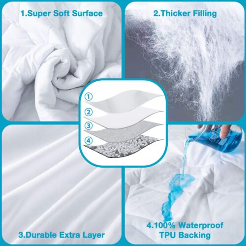 Twin XL Mattress Protector for College Dorm Room, Waterproof Breathable Noise...