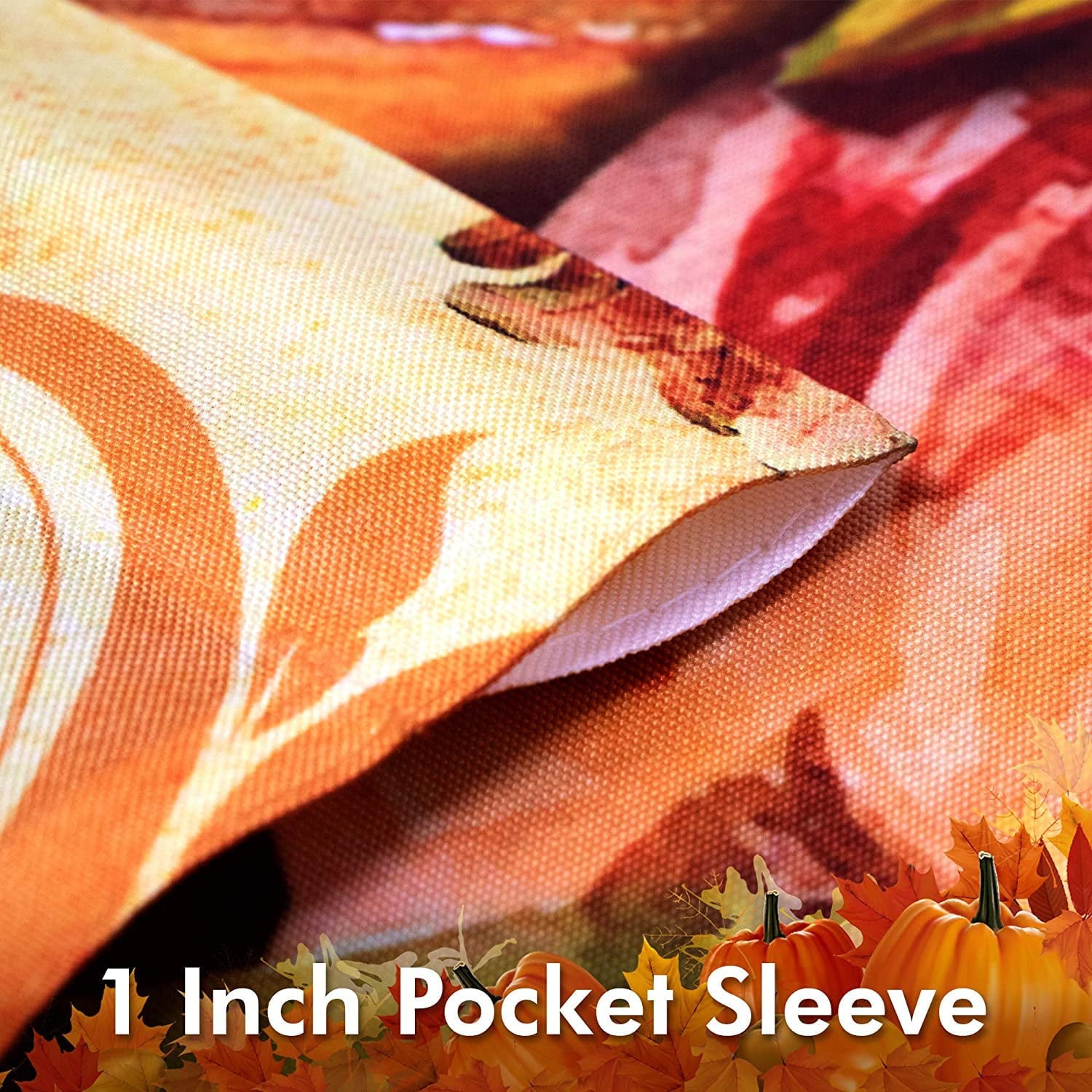 G128 - Home Decorative Thanksgiving Garden Flag, Joyful Thankful and Blessed Quote with Pumpkins and Maple Leaves Decorations, Rustic Holiday Seasonal Outdoor Flag 12