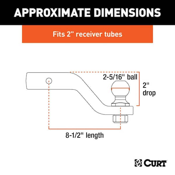 15,000 lbs. 2 in. Drop Loaded Forged Trailer Hitch Ball Mount with 2-5/16 in. Ball (2 in. Shank)